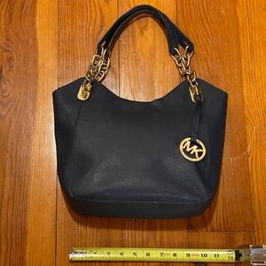 Authentic Navy and Gold Micheal Kors Handbag
